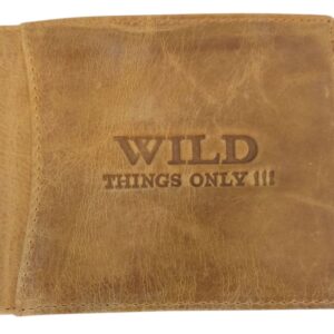 Portfel Męski Skórzany WILD Skóra Licowa Duży Poziomy Bez Zapięcia RFID