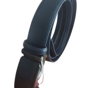 Pasek SKÓRZANY męski automat GRANATOWY 122 CM