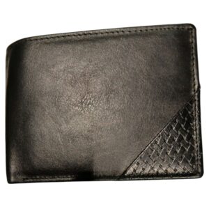 Portfel Męski Skórzany czarny Premium Bez Zapięcia Poziomy Elegancki