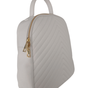 Plecak damski pikowany ze skóry naturalnej Biały
