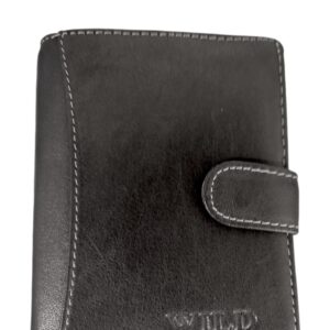 Portfel Męski Skórzany WILD Skóra Licowa Duży Pionowy Z Zapięciem RIFD 5502