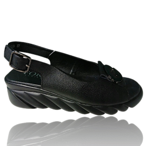 Sandały czarne lato skórzane 2025