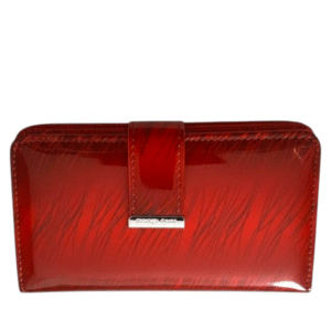 Portfel Damski Skóra Naturalna Jennifer Jones czerwony Lakierowany