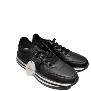 Czarne półbuty damskie skórzane Santorio – wygodne i modne