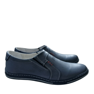 Buty Męskie skórzane Niebieskie Polbut