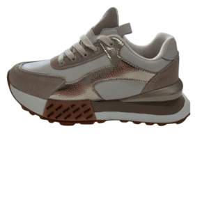 Buty damskie Sportowe For But Beżowo/Złote