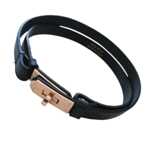 Pasek damski wąski regulowany złota klamra Skórzany