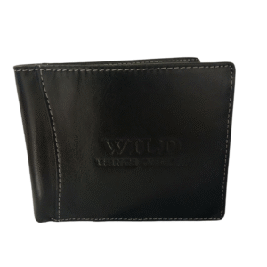Portfel Męski Skórzany Czarny WILD Poziomy Bez Zapięcia RFID 5501S