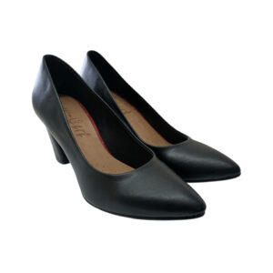 Czółenka szpilki damskie czarne skóra ekologiczna