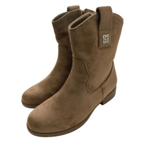 Botki damskie ocieplane jesień zima KHAKI