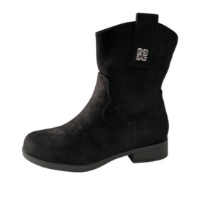 Botki damskie ocieplane jesień zima czarne