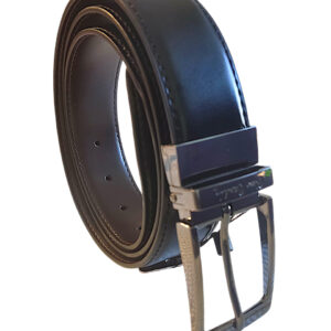 Pasek męski Pierre Cardin FWJX 5 dwustronny Czarny -Brązowy skórzany 120 cm