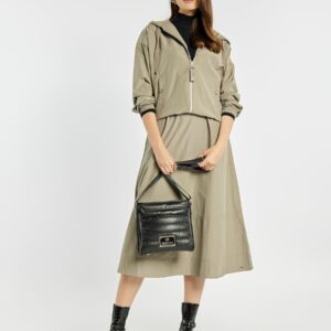 Torebka damska listonoszka Czarny Mat pikowana Monnari