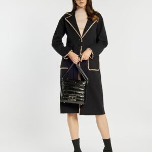 Torebka damska listonoszka Czarny Błyszczący pikowana Monnari