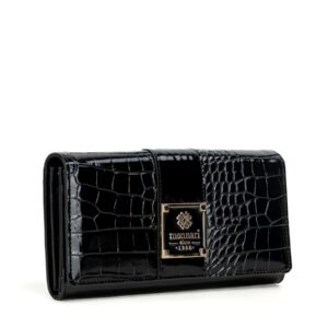 Klasyczny portfel damski MONNARI PUR0070-M20 Czarny CROCO