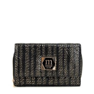 Portfel damski Monnari złoto czarny skórzany PUR0130-M23