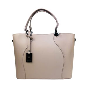 Torebka damska elegancka skórzana Carmina Beżowa Borse in Pelle