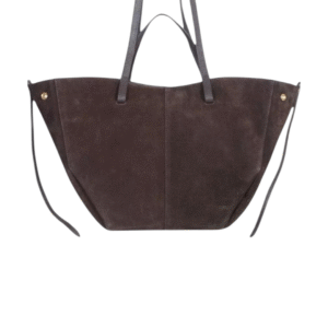 VERA PELLE torebka damska skórzana zamsz ciemny Brąz shopper hit sezonu