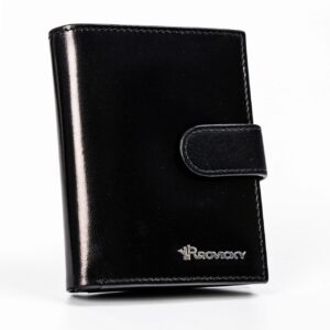 PORTFEL MĘSKI ROVICKY CZARNY SKÓRZANY V-8191L-AAX-3715