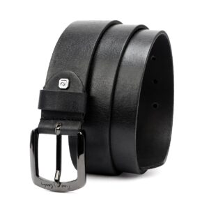 Pasek męski Pierre Cardin czarny skórzany 507 kam01