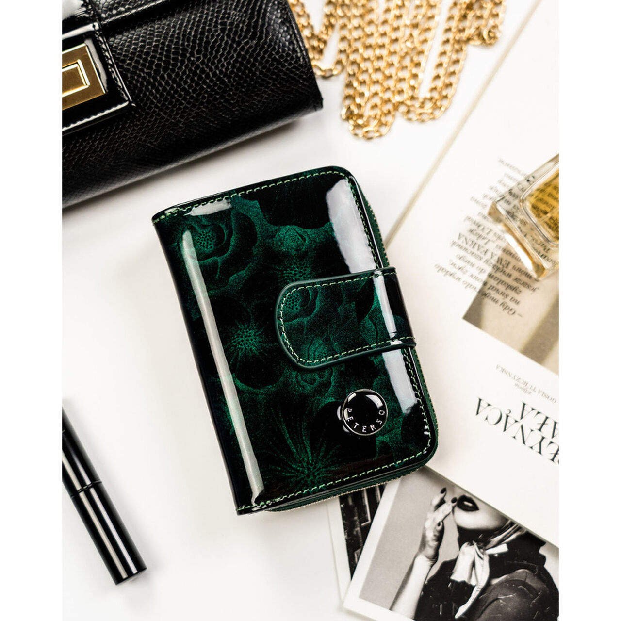 Fioletowy portfel damski ze skóry naturalnej PTN PS115-FDS PURPLE Peterson - obrazek 6