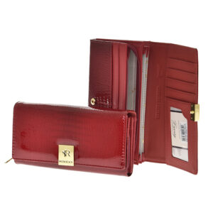 Portfel damski SKÓRZANY ROVICKY CZERWONY RH-20A-1-RS