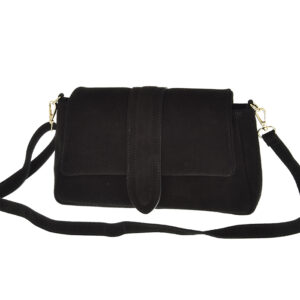 Torebka damska czarna skóra zamszowa Laura Biaggi