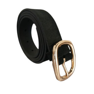 PASEK DAMSKI SKÓRA ZAMSZOWA CZARNY 105 CM