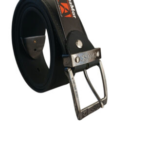 PASEK MĘSKI CZARNY TŁOCZENIA CEZMAR SKÓRA NATURALNA 105 CM