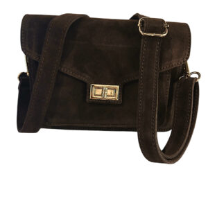 TOREBKA DAMSKA SKÓRA ZAMSZOWA LUKA 26-061 CIEMNY BRĄZ
