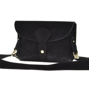 DUŻA DAMSKA TOREBKA SKÓRA ZAMSZOWA LAURA BIAGGI CZARNA