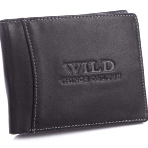 PORTFEL MĘSKI WILD CZARNY SKÓRZANY 5501