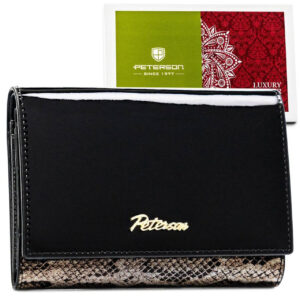PORTFEL DAMSKI PETERSON CZARNY PTN BS-445-1599