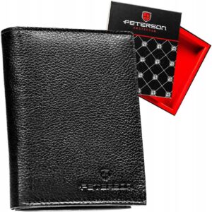 PORTFEL MĘSKI SKÓRZANY PETERSON CZARNY PTN N4-SPDM/3977