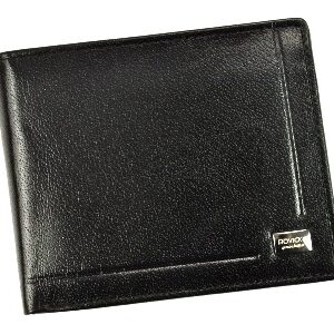 PORTFEL MĘSKI CZARNY SKÓRZANY ROVICKY PC-103-BAR/0247