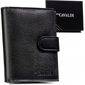 4U Cavaldi portfel skóra naturalna czarny - mężczyzna N4L-GPDM-1125