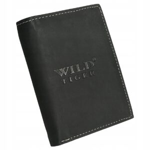 PORTFEL MĘSKI SKÓRZANY CZARNY WILD TIGER AM-28-123