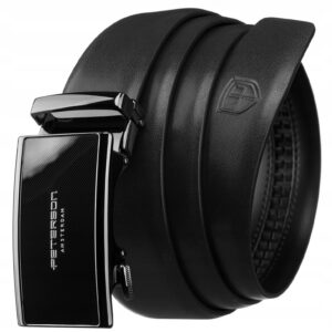 PASEK MĘSKI SKÓRA NATURALNA CZARNY PETERSON AUTOMAT A008-140 CM