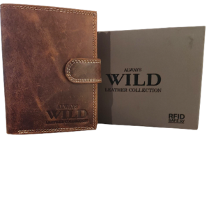 MĘSKI PORTFEL SKÓRZANY ALWAYS WILD BRĄZOWY N4L-P-CHM/1034