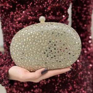 TOREBKA DAMSKA ELEGANCKA ZŁOTA Z CEKINAMI MAŁA ZY3303