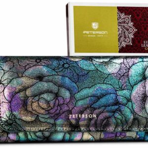 ZIELONY PORTFEL DAMSKI SKÓRZANY PETERSON PTN 421077-MD GREEN