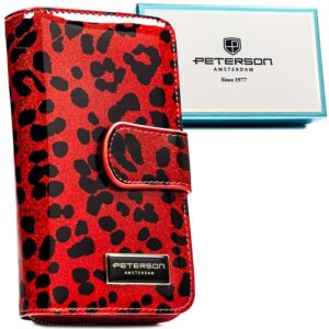 DAMSKI PORTFEL PETERSON PANTERKA CZERWONY PTNPS116-PDS