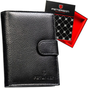 PORTFEL MĘSKI SKÓRZANY PETERSON CZARNY PTN N4L-SPDM/3984
