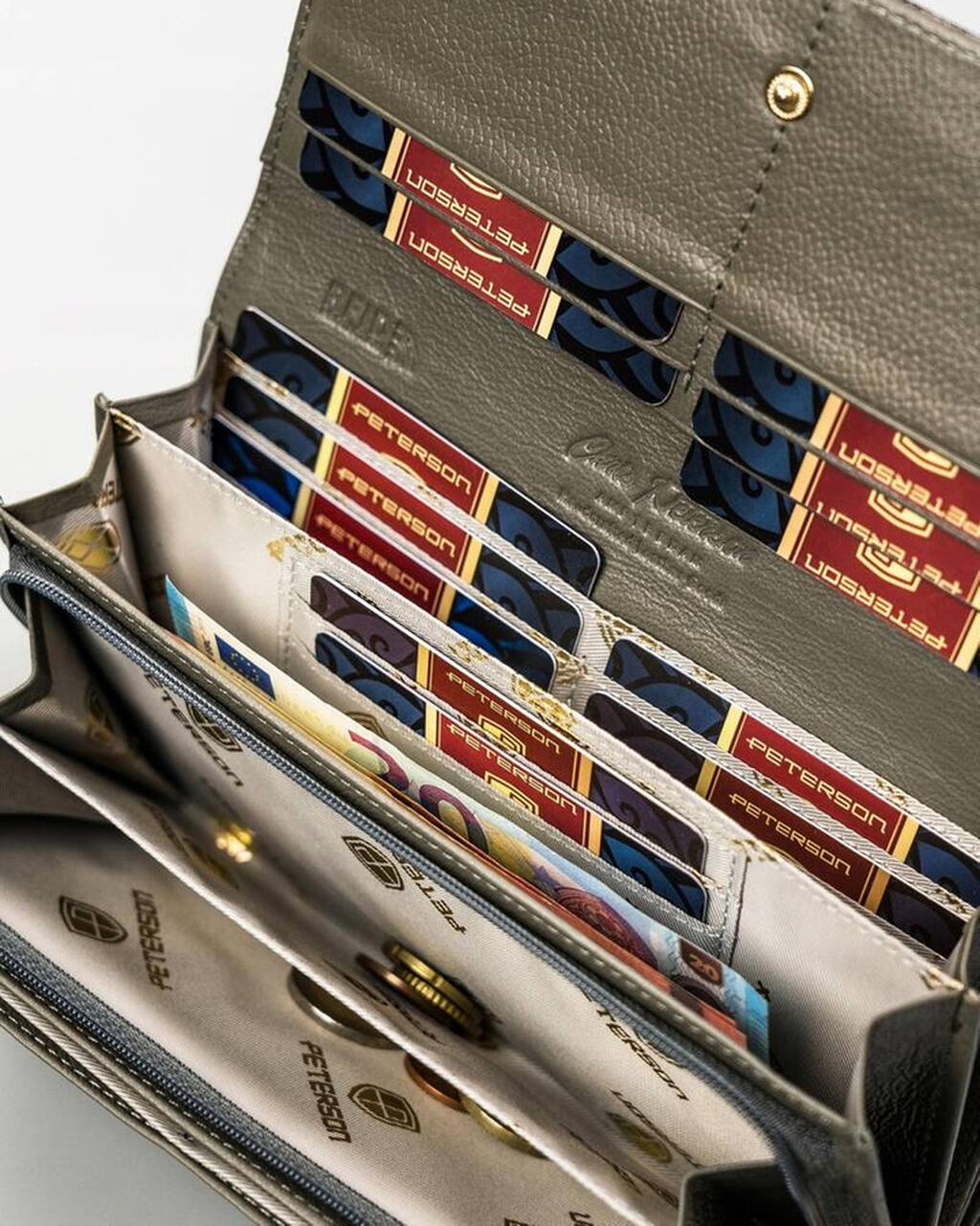 DUŻY PORTFEL DAMSKI HOLOGRAFICZNY WZÓR NIEBIESKI PTN4200-ONBF - obrazek 11