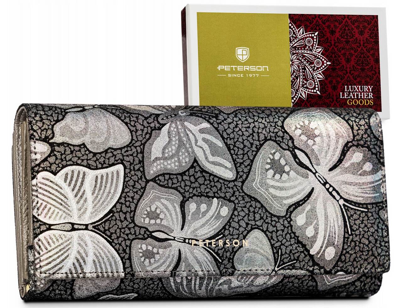 DUŻY PORTFEL DAMSKI HOLOGRAFICZNY WZÓR NIEBIESKI PTN4200-ONBF - obrazek 7