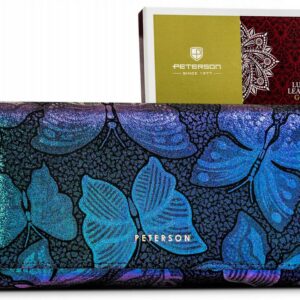 DUŻY PORTFEL DAMSKI HOLOGRAFICZNY WZÓR NIEBIESKI PTN4200-ONBF