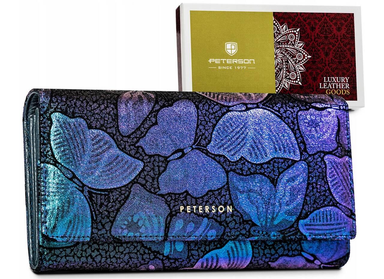 ZIELONY PORTFEL DAMSKI SKÓRZANY PETERSON PTN 421077-MD GREEN