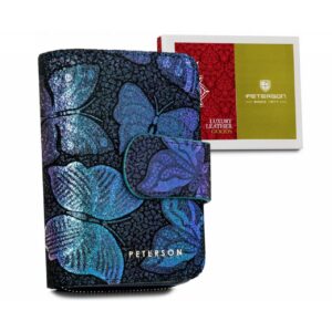 PORTFEL DAMSKI PETERSON SKÓRZANY NIEBIESKI PTN425214-ONBF