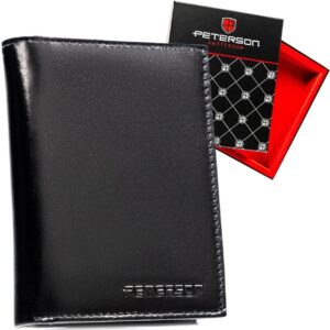 PORTFEL SKÓRZANY Peterson PTN N4-NGV/9493 Czarny