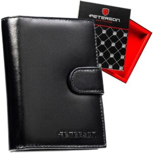 PORTFEL SKÓRZANY MĘSKI PETERSON CZARNY PTN N4L-NGV/1474